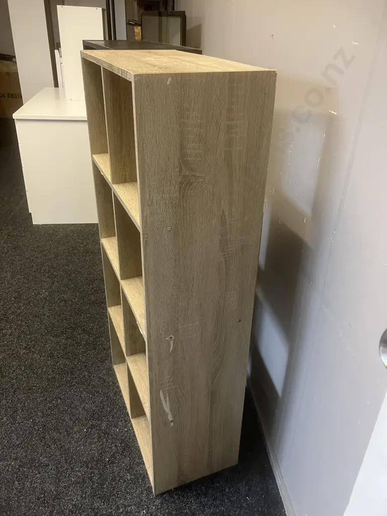 Black & Oak 8 Cube Storage Units. H122 W60 W29cm Image 1++