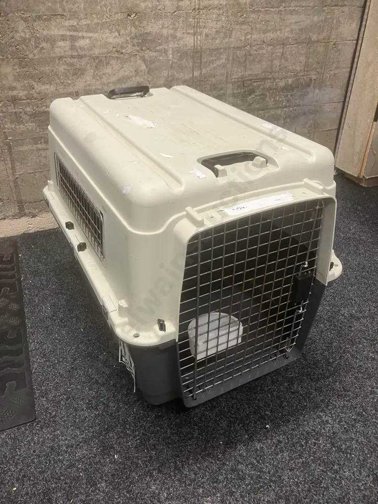 Pet / Airline Travel Crate with Removable Wheels. H63 W53 D79cm Image 1++