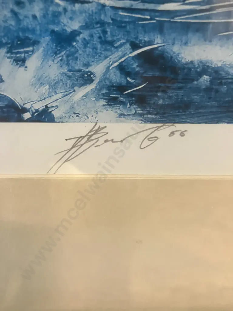 David Barker "The Departure"  #100 / 475 Signed Limited Edition Print '86 With COA. 67 x 75cm Image 1++