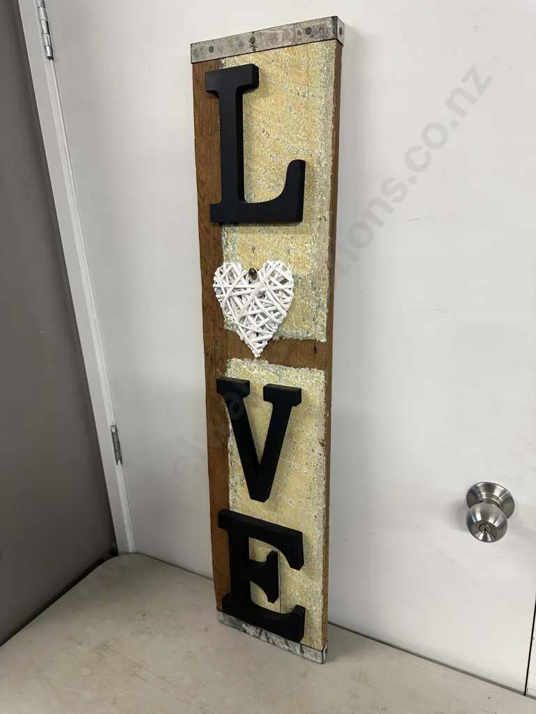 Decorative Wall Art 'Love' H98 W22cm. Image 1++