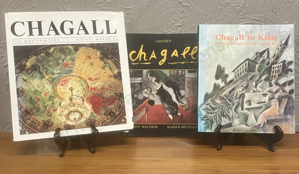 Chagall to Kitaj - Avram Kampf 1990, Chagall The Masterworks - Michel Makarius 1988, Mark Chagall - Taschen 1987 Image 1++