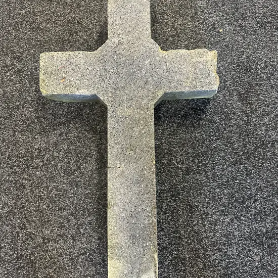 Vintage Solid Granite French Vineyard Cross. H86 W50 D14cm.