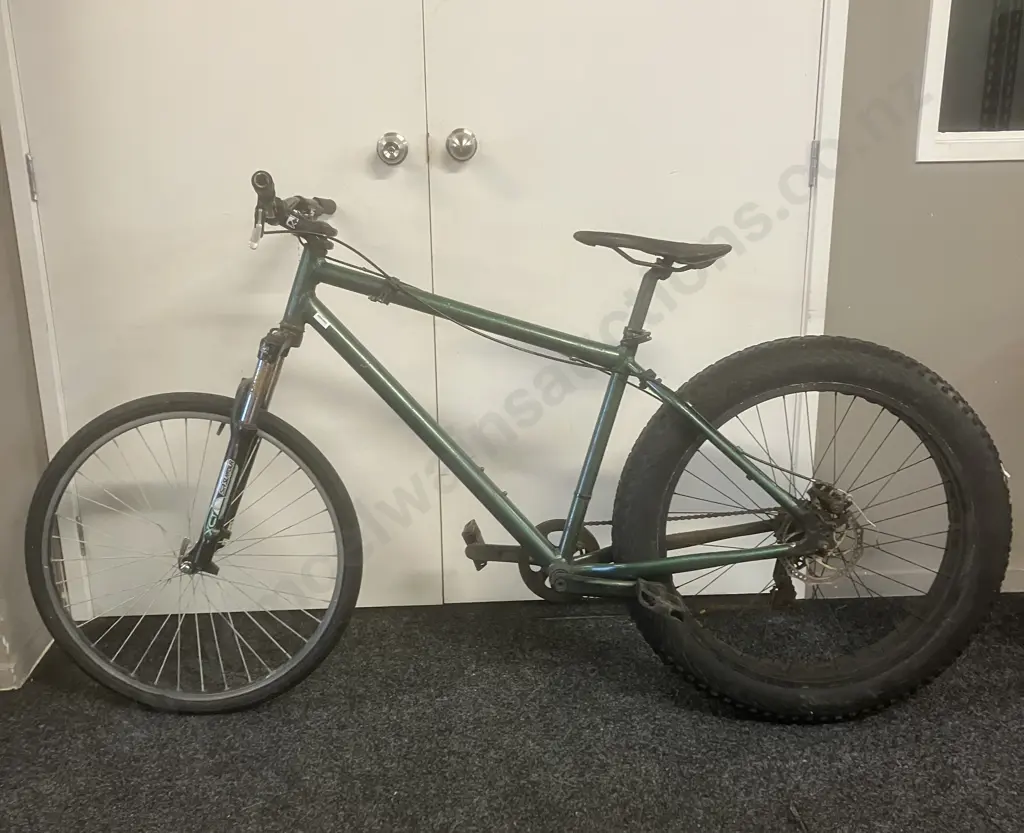 Green Bike With Large Rear Tyre Image 1++