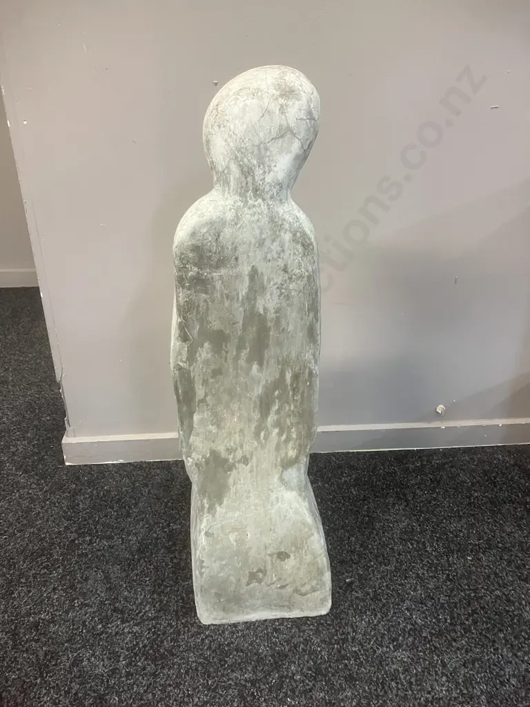 Modernist Pregnant Lady Fibrous Cement Garden Statue. H76cm Image 1++
