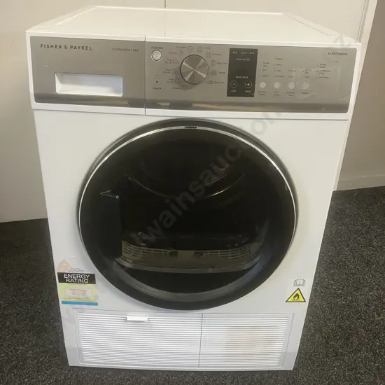 Fisher & Paykel 8kg Series 5 Condenser Dryer, Auto-Sensing, Rack Dry. Model DE8060P3)