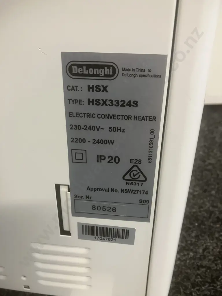 Delonghi Electric Convector Heater HSX33243 Image 1++