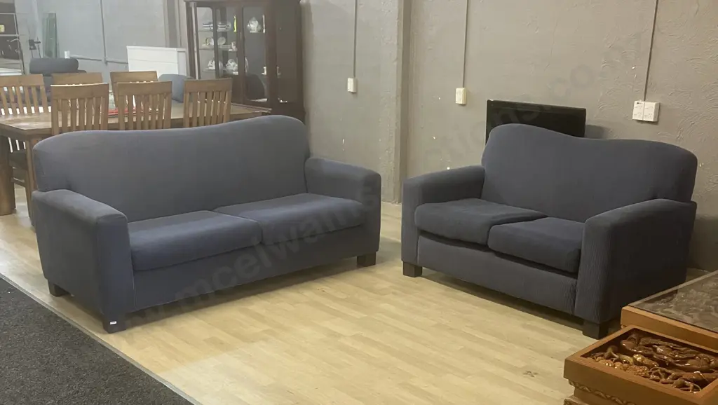 Mobilier Ikon 2 + 2.5 Seater Lounge Suite in Cara Denim Fabric Image 1++