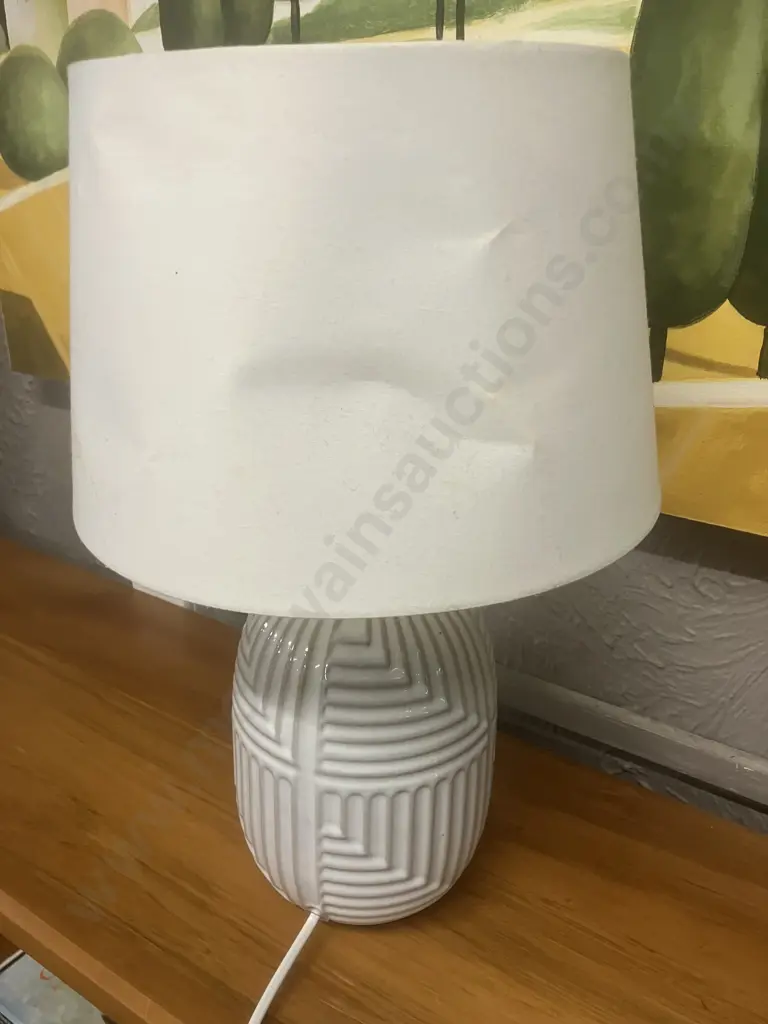 Anko Ella White Table Lamp. H44cm Image 1++