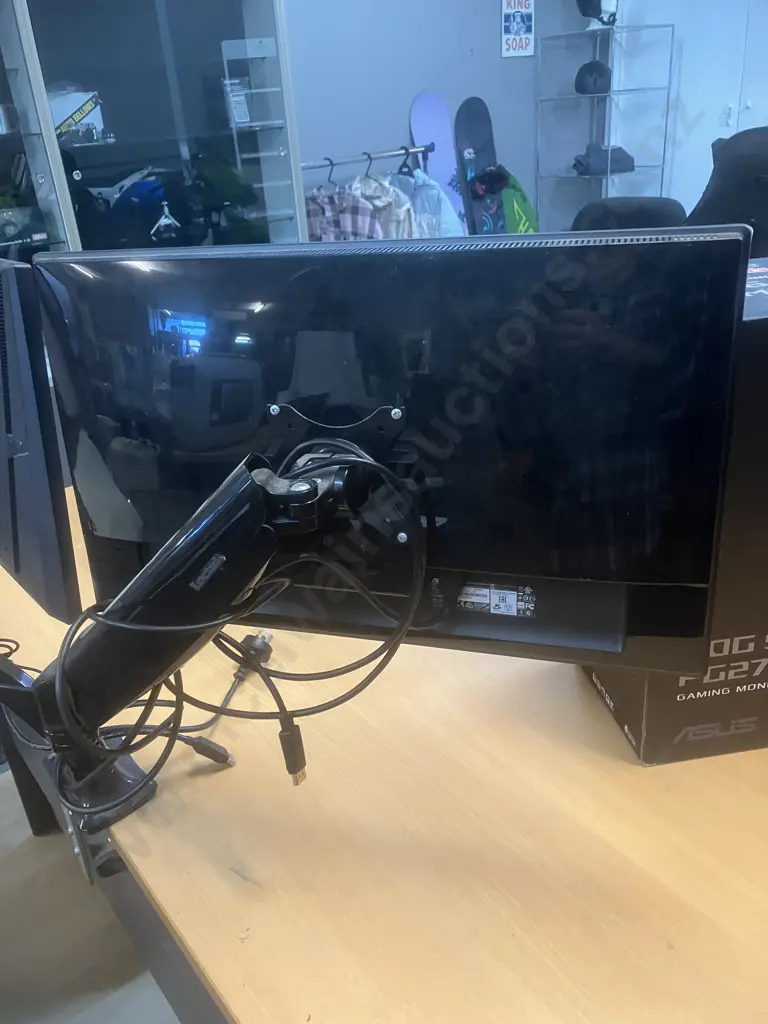 ASUS Gaming Monitors - ROG Swift PG279QE 27" LED IPS 1ms & VG248QE 24" 144Hz LCD, Loctek Dual Gas Spring Monitor Mount Image 1++