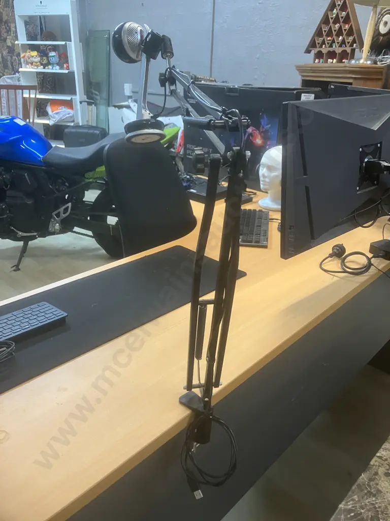 Blue Nessie Adaptive USB Microphone With Clamp Mount on Cantilever Stand Image 1++