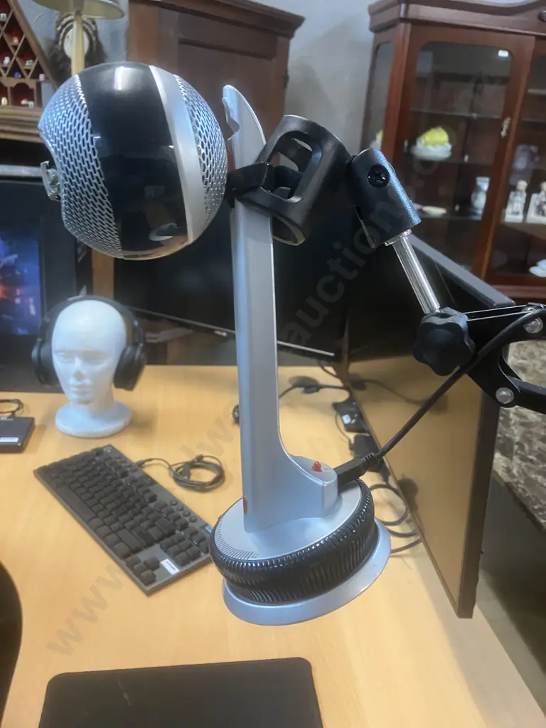 Blue Nessie Adaptive USB Microphone With Clamp Mount on Cantilever Stand Image 1++