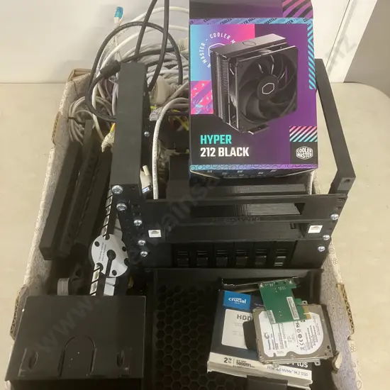 Box Lot Computer Items, Cables, Leads Etc