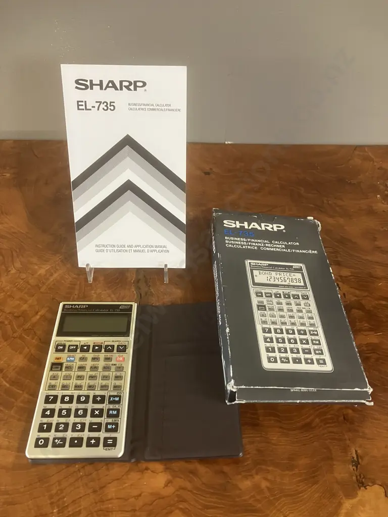 Retro SHARP EL-735 Business / Financial Calculator | 10 Digit With Manual & Original Box - Made In Japan Image 1++