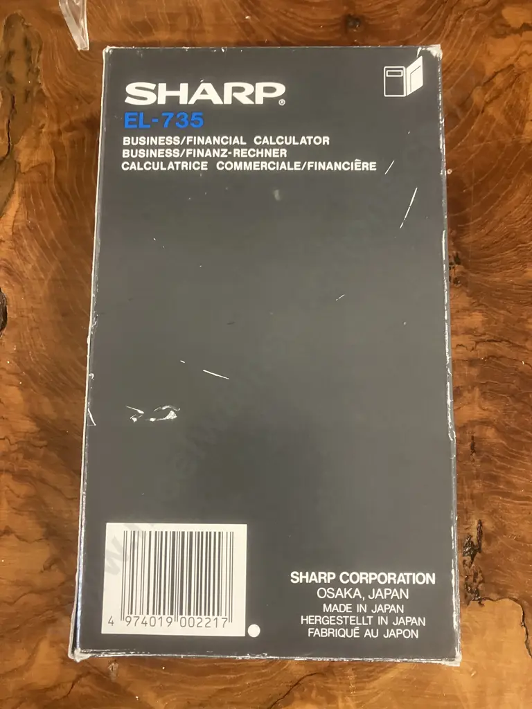 Retro SHARP EL-735 Business / Financial Calculator | 10 Digit With Manual & Original Box - Made In Japan Image 1++