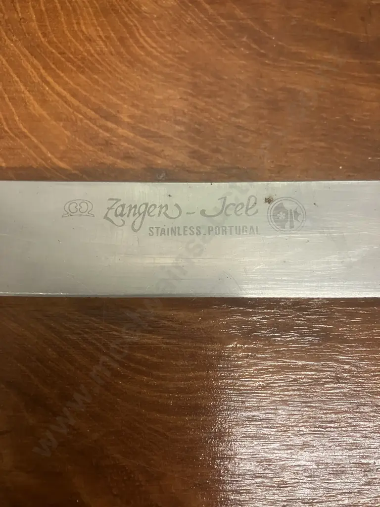 Vintage Zanger-ICEL 40cm Full Tang Butchers Knife Made In Portugal Image 1++