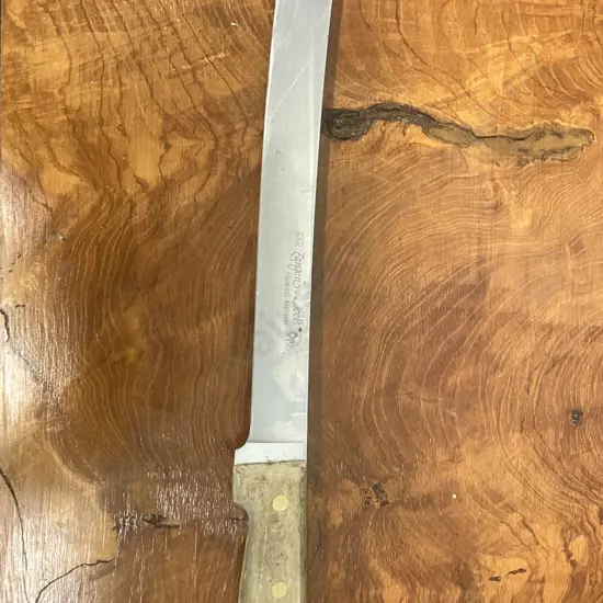 Vintage Zanger-ICEL 40cm Full Tang Butchers Knife Made In Portugal