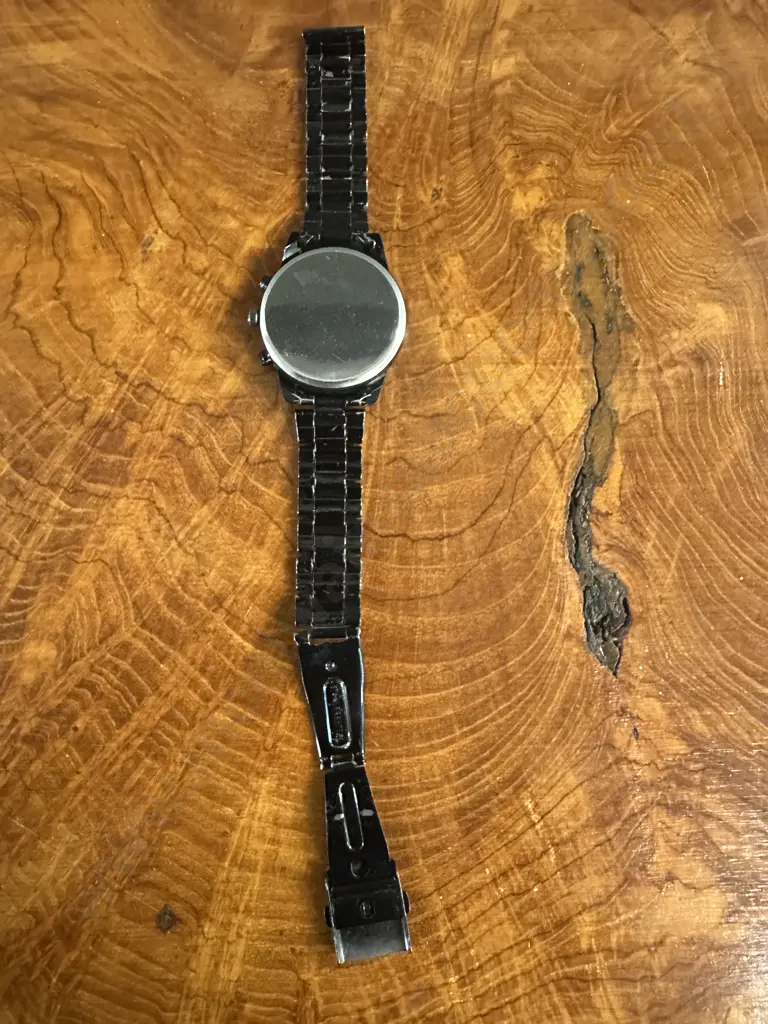 Black Geneva Watch With Black Strap Image 1++