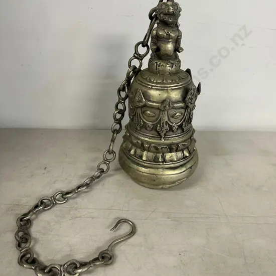 Vintage Ritual Bell With Hanging Chain H30cm.