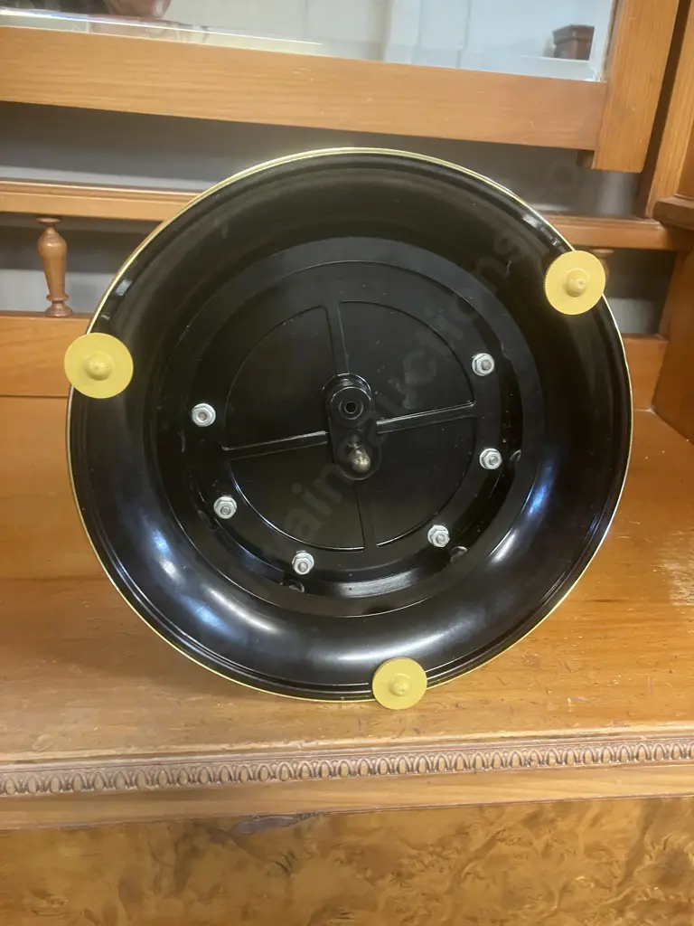 Nisshin Master Japan 400 Day Anniversary Glass Dome Mantle Clock with Key. H36cm (AF) Image 1++