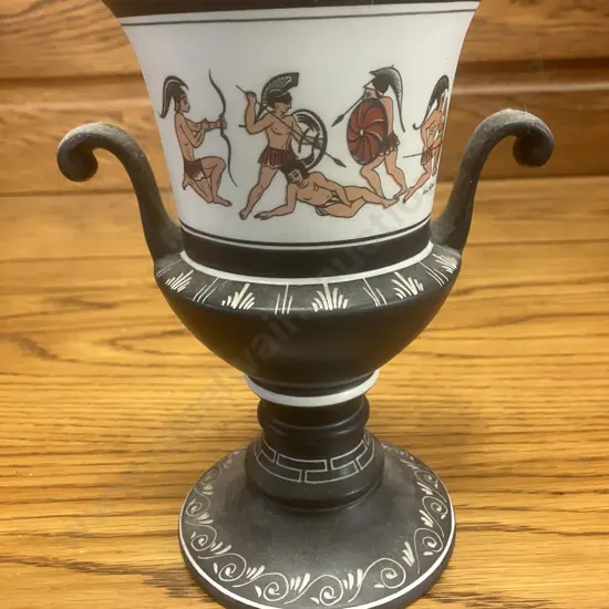 Greek Amphora Vase Reproduction Made In Italy Indented To Base. 20 x 15cm