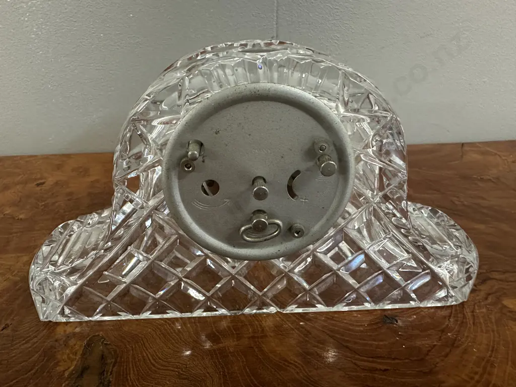 Vintage German Jerger Crystal Mantel Clock Image 1++