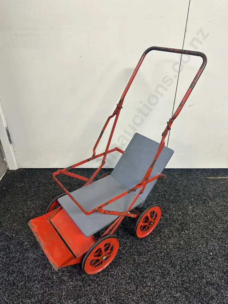 Antique Meccano Style Childs Dolls Stroller Image 1++