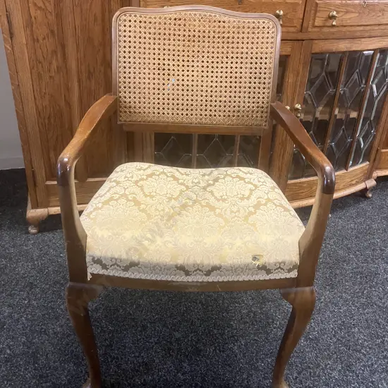Vintage Rattan Backed Bedroom Chair (AF)