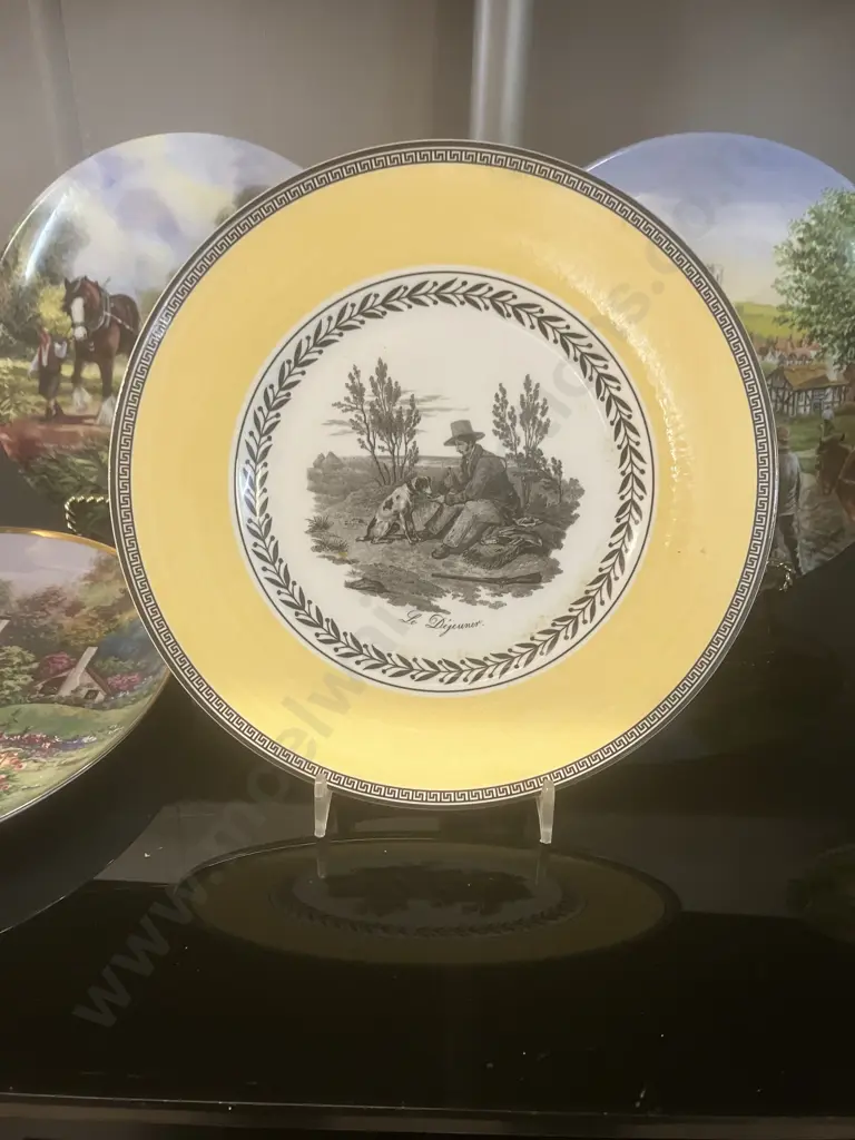 Villeroy & Boch AUDUN CHASSE Salad Plate - 21.5cm. 4 x Bradex Royal Doulton, Wedgwood & Franklin Mint Collectors Plates Image 1++