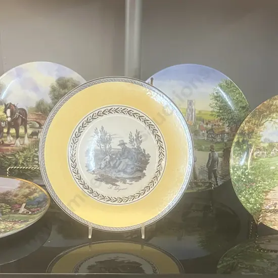 Villeroy & Boch AUDUN CHASSE Salad Plate - 21.5cm. 4 x Bradex Royal Doulton, Wedgwood & Franklin Mint Collectors Plates