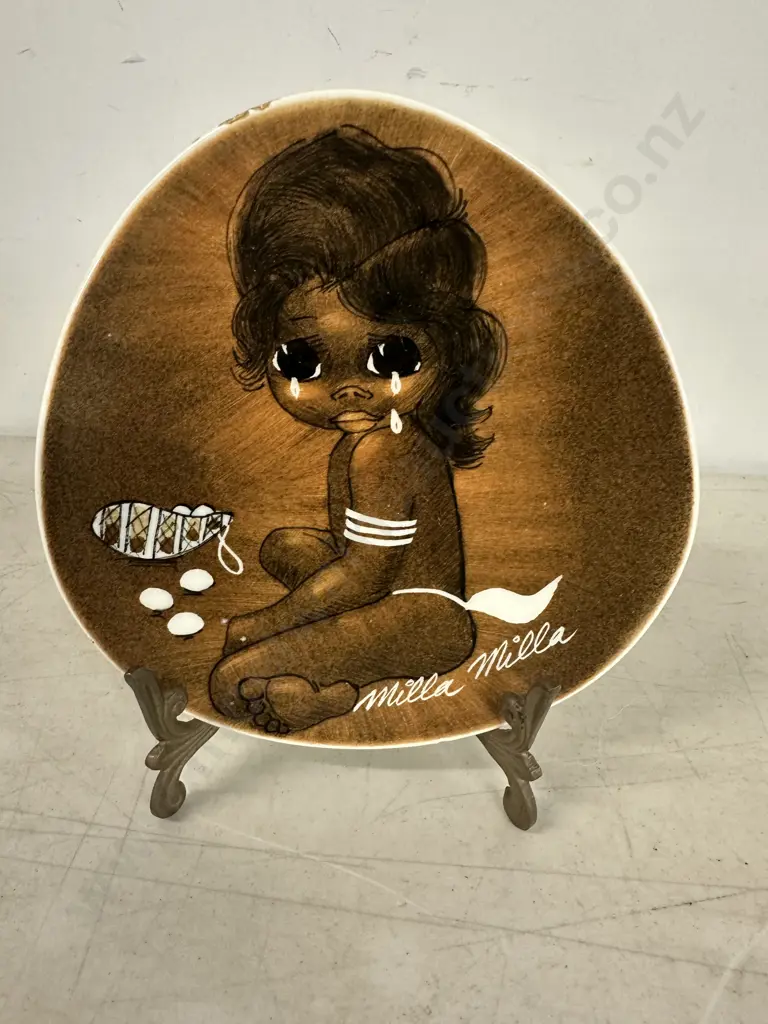 Studio Anna Australian Pottery Dish Milla Milla Indigenous Child Motif  Image 1++