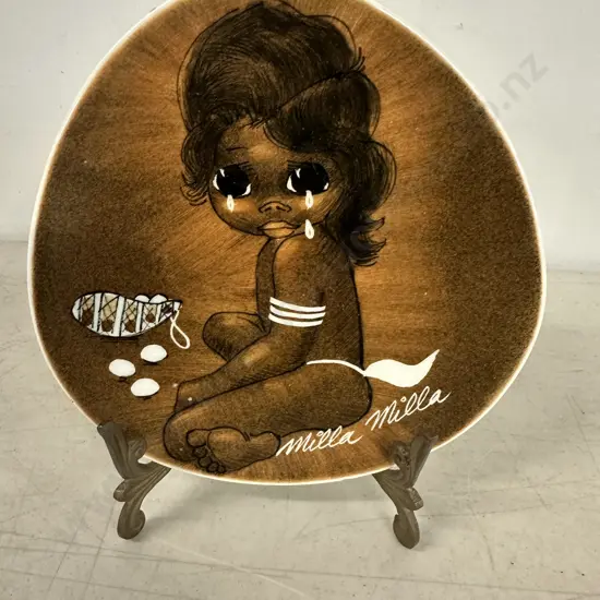 Studio Anna Australian Pottery Dish Milla Milla Indigenous Child Motif 