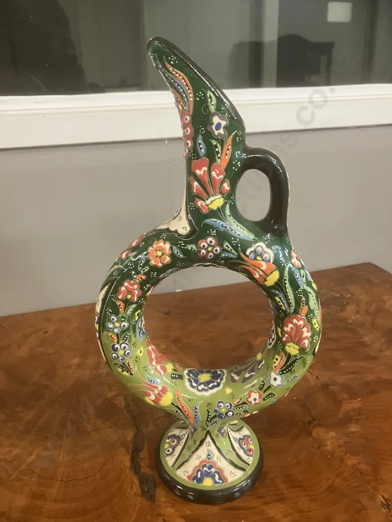 Turkish Handmade Hittite Ceramic Wine Jug. H32cm Image 1++