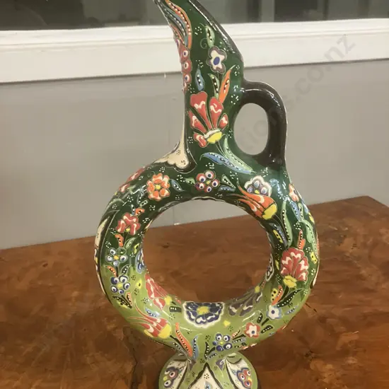 Turkish Handmade Hittite Ceramic Wine Jug. H32cm