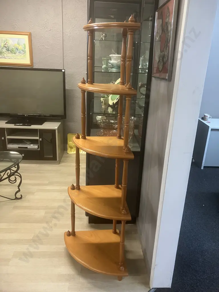 Rimu 5 Shelf Corner Wotnot. H173 W65 D45cm Image 1++