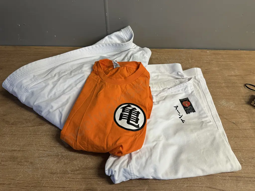 Tokyo Japan- Martial Arts Pants & Jacket With Orange Active Wear Tee Image 1++