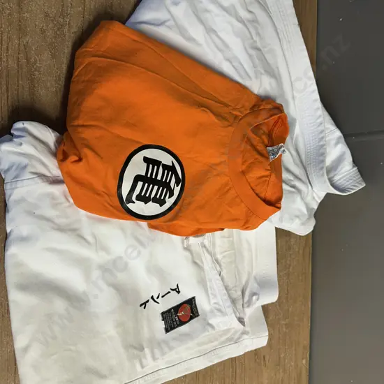 Tokyo Japan- Martial Arts Pants & Jacket With Orange Active Wear Tee