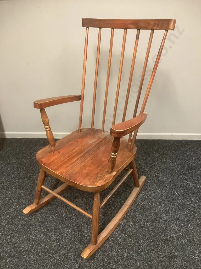Vintage Classic  Wooden Rocking Chair Image 1++