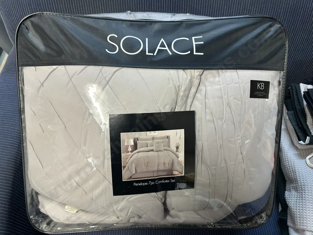 Solace King Bed Comforter, 2 x Pillowcases, 2 x Euros & 2 x Cushions Image 1++