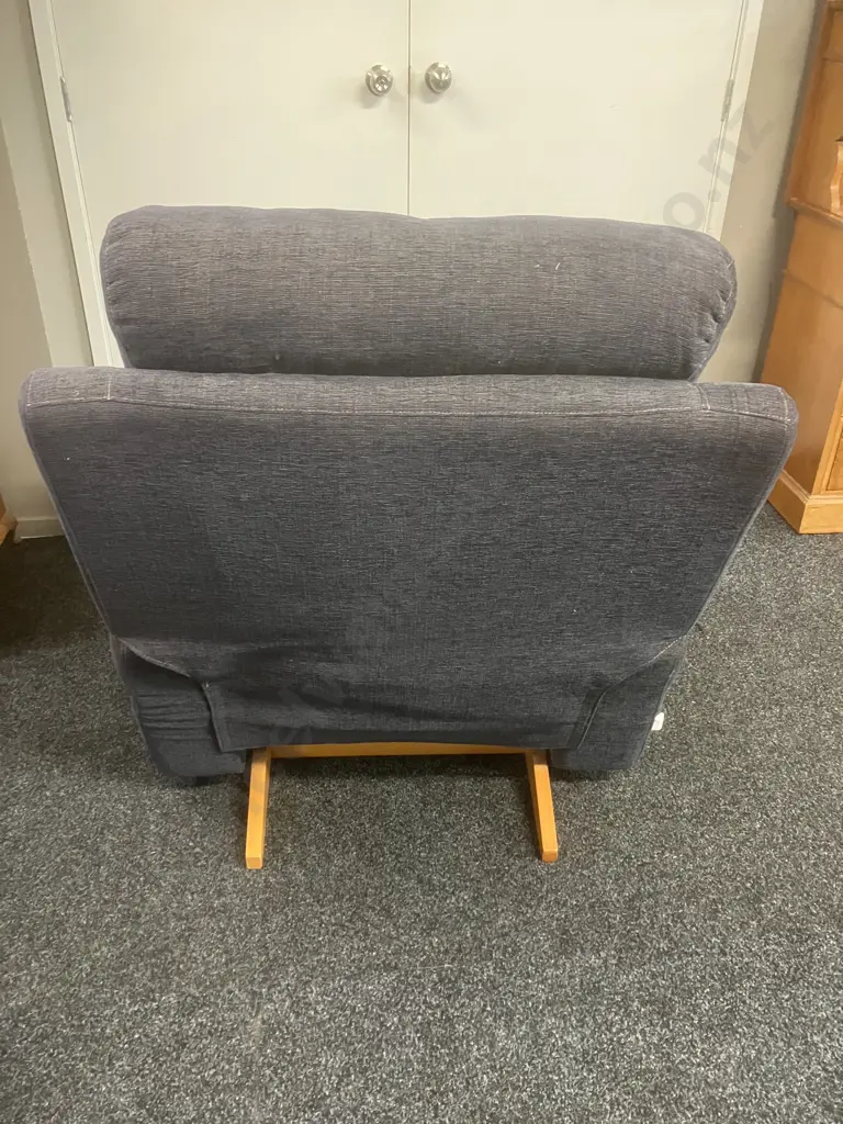 La-Z-Boy Recliner Chair In Dark Blue Fabric Image 1++