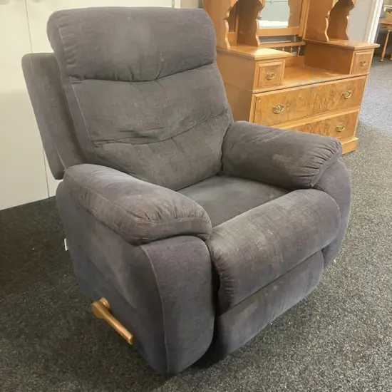 La-Z-Boy Recliner Chair In Dark Blue Fabric