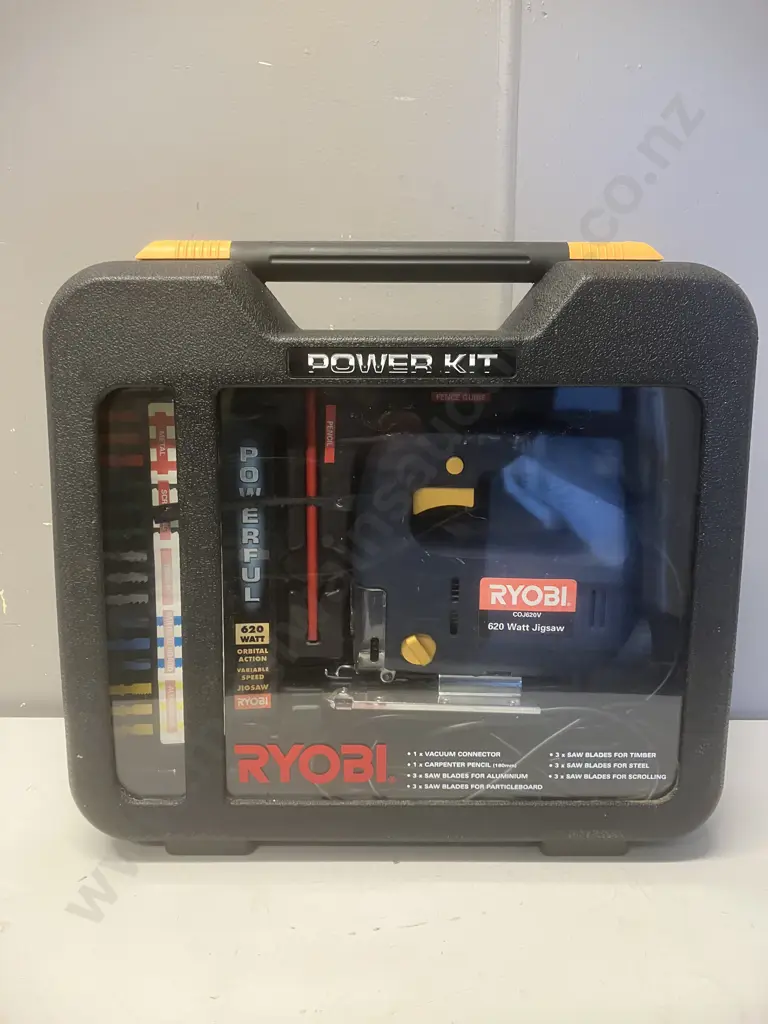 Ryobi 620 Watt Variable Speed Jigsaw Kit In Blow Moulded Case Image 1++