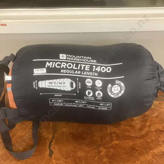 Mountain Warehouse Microlite 1400 Sleeping Bag - Season 3-4, Regular Length. L