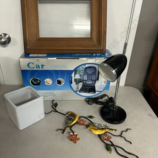 Car Massager, Mercator Table Lamp, Bird Wall Art, Frame Etc
