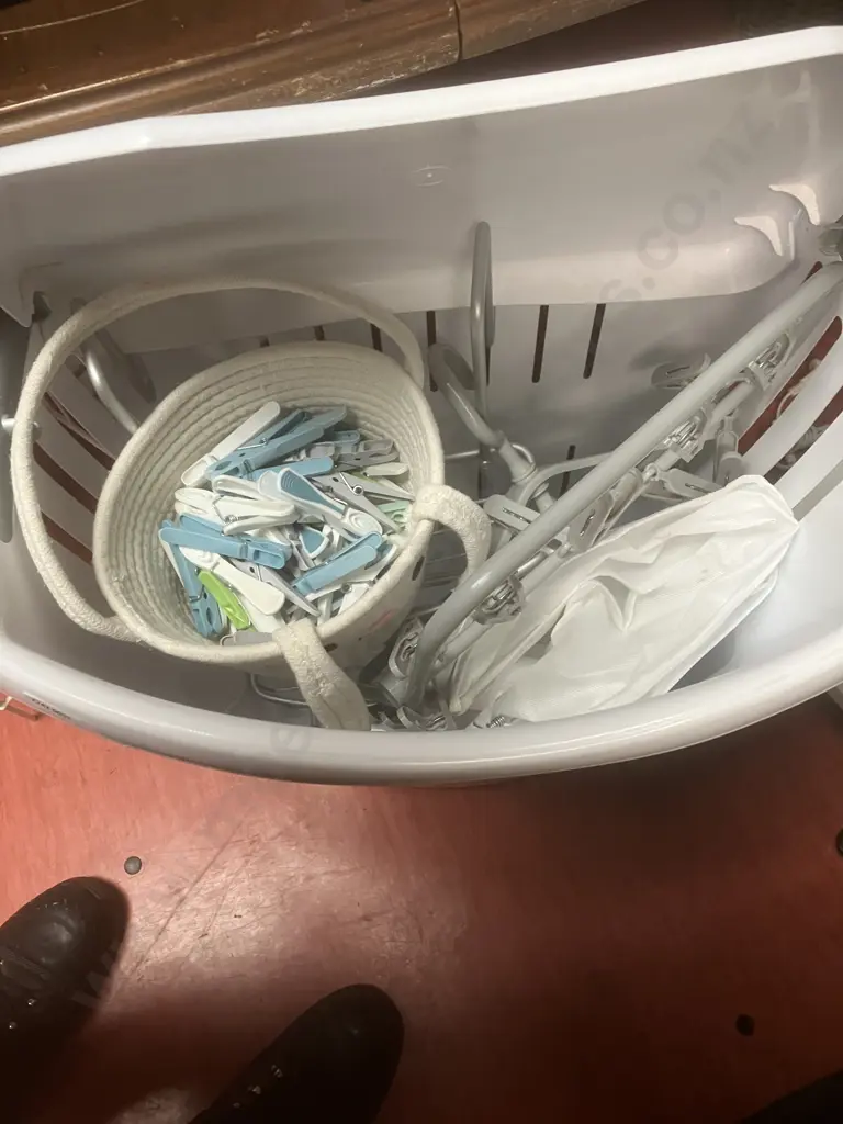 Laundry Hamper, Pegs, Shower caddy Etc Image 1++