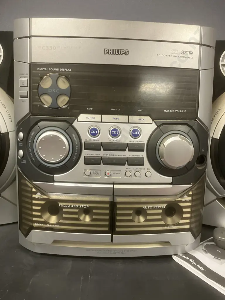 Phillips FW-C330 Stereo With Remote Control & Manual With Teac CRX-240 CD Alarm Clock Radio Image 1++