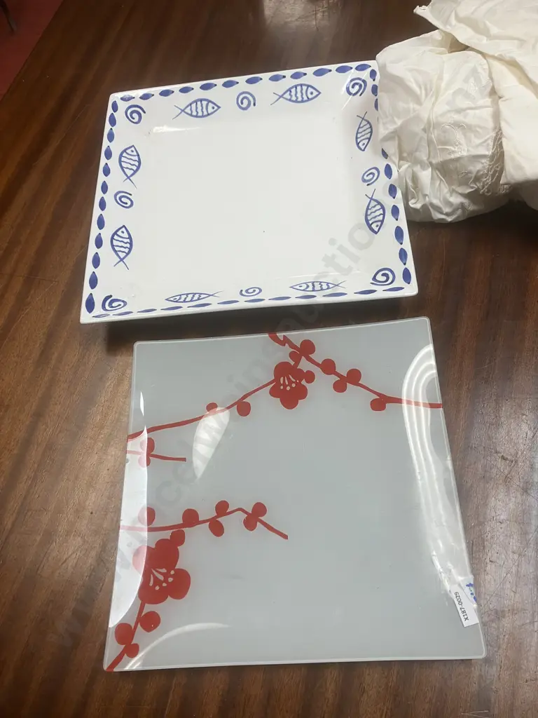 Handmade Turkish Oval Table Cloth (230 x 140cm) & Napkins (AF) With Pair of Platters Image 1++
