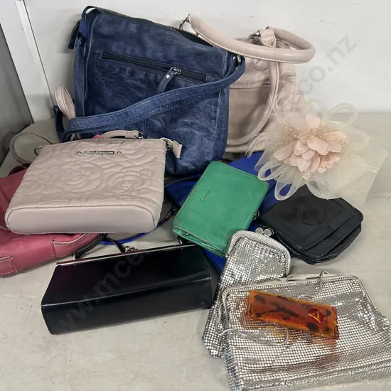 Selection of Handbags, Clutch, Mesh Purses Etc