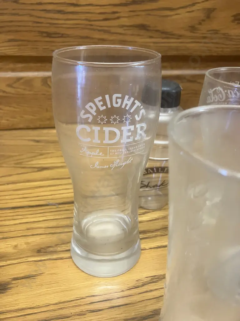 Pair of Carlsberg Tulip Wave Beer Glasses, Speights Cider, Coke, Ford Etc Image 1++