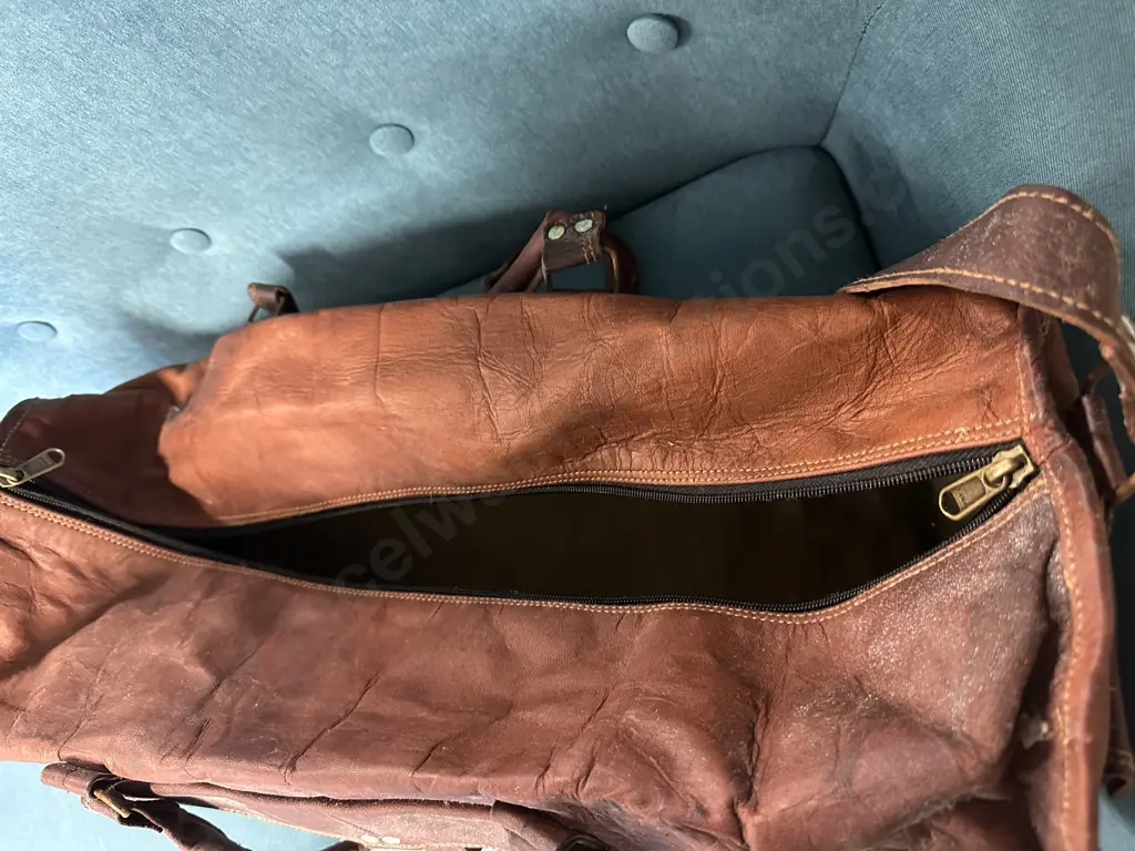 Leather Homemade Weekend/Duffle Bag Image 1++