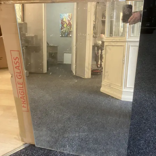 Pair of New Mirrors - Frameless Flat Edge. 900 x 600 x 5mm